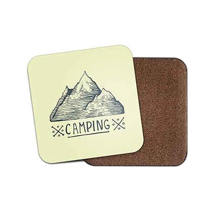 Wild Camping Untersetzer – Mountain Adventure Zelt Herren Travel Camp Fun Geschenk #15783