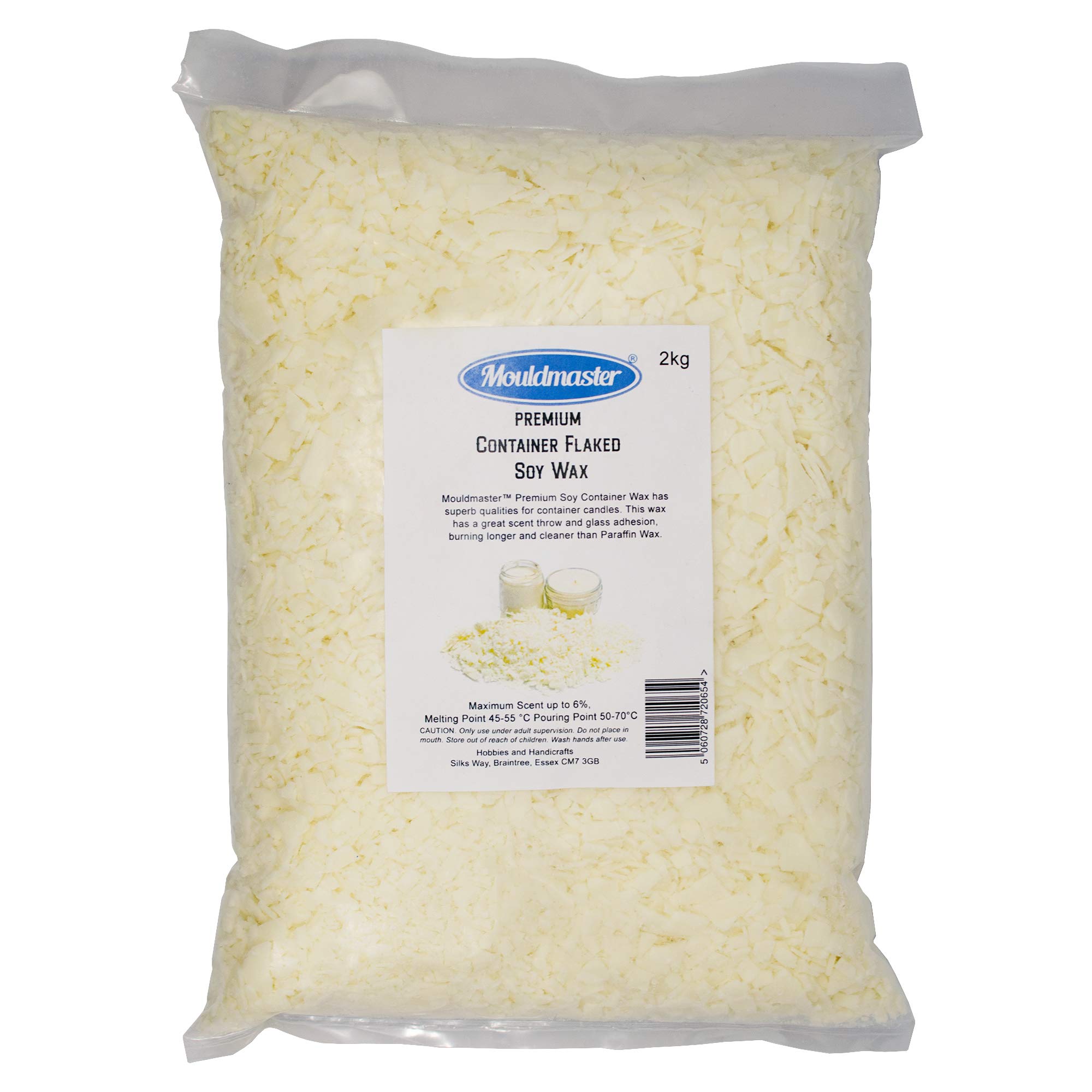 Mouldmaster Premium Container Soy Wax Flaked 2 KG, 2Kg