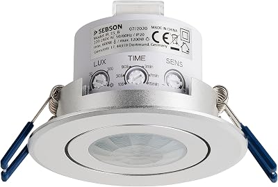 SEBSON PIR Sensor Ceiling 360° Flush Mount Infrared Motion Detector LED 3-8m