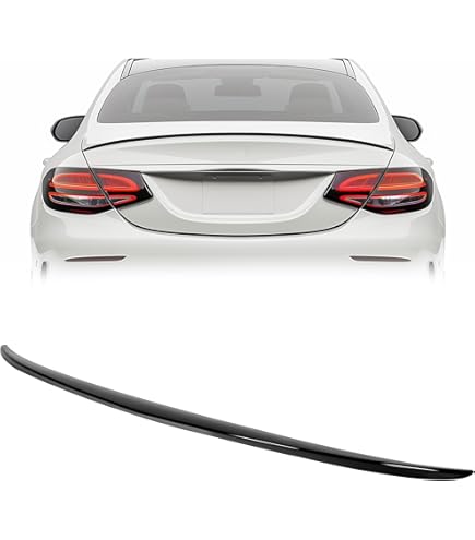 Rear Trunk Lid Car Wing Ducktail Lip Spoiler Compatible With Mercedes Benz C Class W205 C180 C200 C250 C300 C450 C43 C63 Carbon Fibe 2014-19 (Color : 4 Door Carbon Fiber - View #4