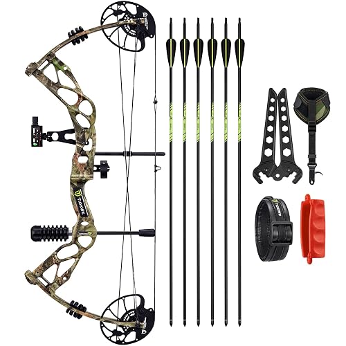 TIDEWE Compound Bow with 315FPS IBO Speed, Adjustable Hunting Bow and ...