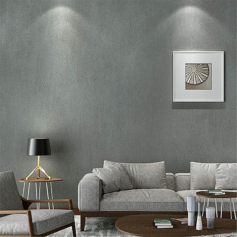 Amazon Co Jp 不織布壁紙モダンスタイルシンプルな純粋なグレーの壁紙寝室リビングルーム服ビジネス壁紙テレビ背景壁 ホーム キッチン