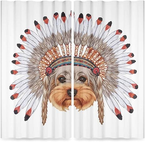Amazon Yoliyana ヨークシャーテリア リビングルーム カーテン ヨークシャーテリア ボネット民族文化 手描き かわいい犬のイラスト 装飾 リビングルーム ベッドルーム用カーテン 2パネルセット 幅79x長さ62インチ インテリア オンライン通販 Amazon Yoliyana ヨークシャーテリア リビングルーム カーテン ヨークシャーテリア ボネット民族文化 手描き かわいい犬のイラスト 装飾 リビングルーム ベッドルーム用カーテン 2パネルセット 幅79x長さ62インチ インテリア オンライン通販