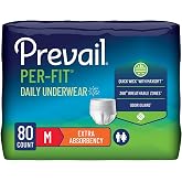 Prevail Per-Fit Daily Underwear, Medium, 80 ct | Disposable, Incontinence, Extra Absorbency