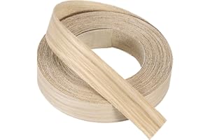 PATIKIL White Oak Edge Banding, 1 Inch x 25 ft Wood Veneer Tape Pre-glued Flexible Plywood Edge Banding with Hot Melt Adhesive for Furniture Restoration