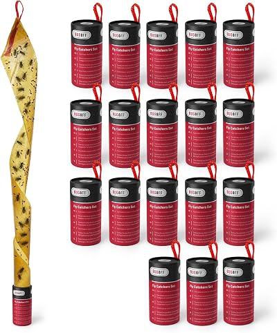 Bug Off Sticky Fly Glue Trap Tape 18 Pcs Fruit Fly Insect Catcher Green