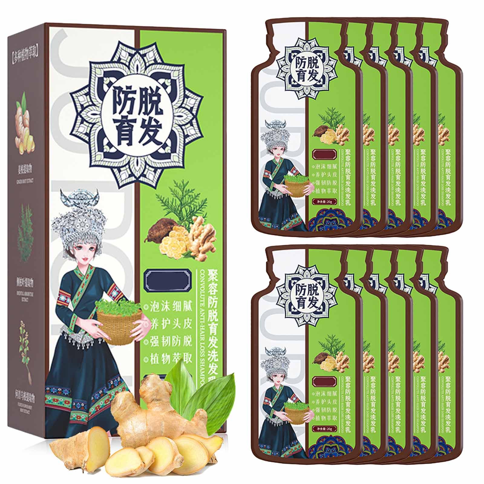 Bisienya Ginger Plant Extract Anti-Hair Loss & Dandruff Control Shampoo for Hair Growth