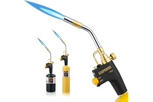 GASPOWOR High Intensity Propane Torch Head Fuel by Propane,MAPP,Turbo Gas Torch Kit,Welding Torch,Trigger Start Mapp Gas Torch Kit with Igniter,Propane torch,Blow Torch(CSA Certified, Fuel Not Included)