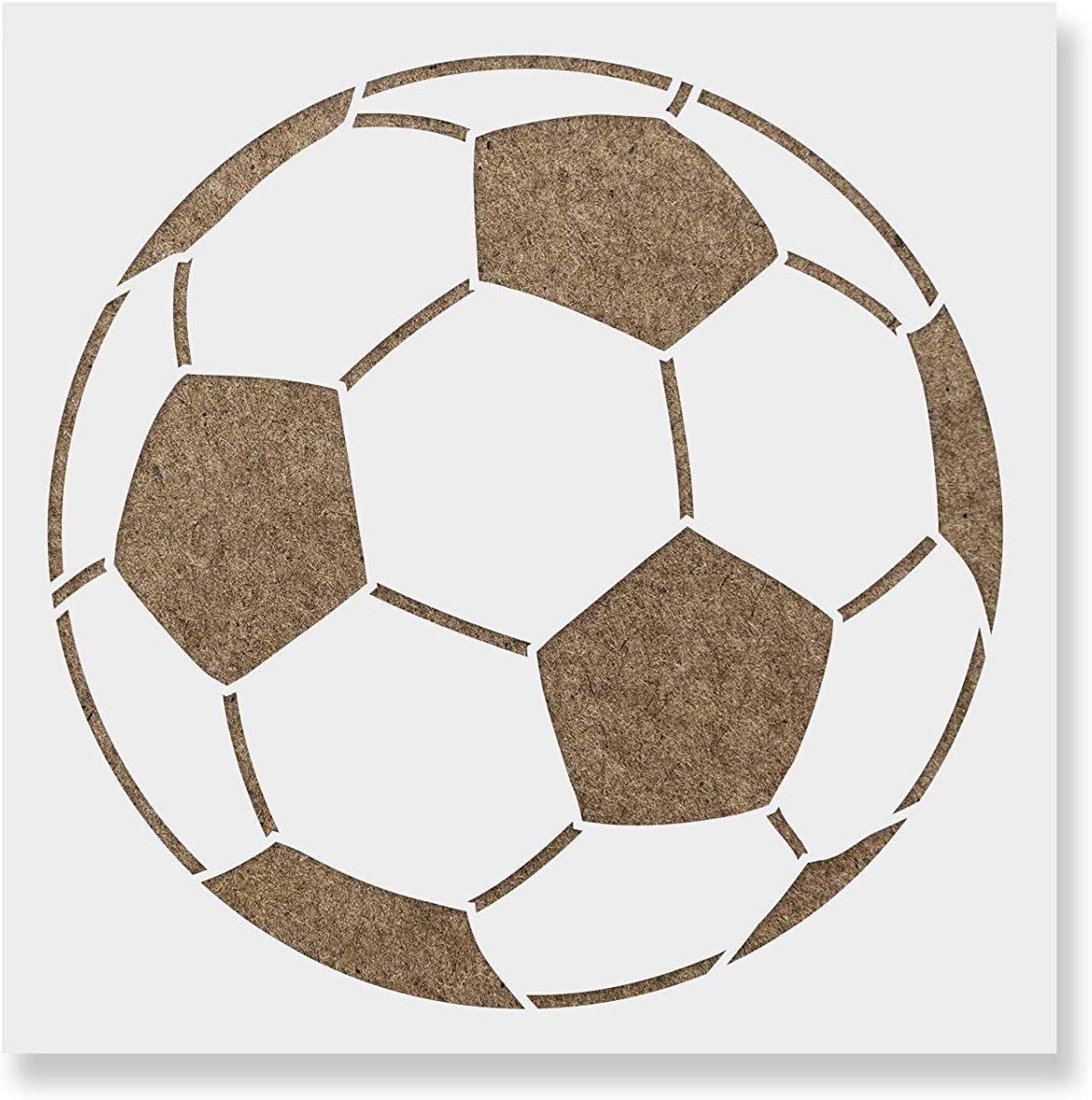 Reusable Stencils for Painting in Small /& Large Sizes Soccer Ball Stencil Template for Walls and Crafts