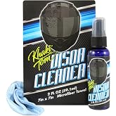 Khaki Tom Motorcycle Helmet and Visor Cleaner - 2 Oz Streak Free Spray and Microfiber Towel - Over 200 Sprays