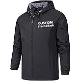 Custom Waterproof Jacket for Men Lightweight Windbreaker Rain Coat with Hood Add Your Logo