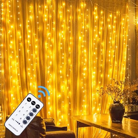 Amazon Com Maggift 304 Led Curtain String Lights With Remote