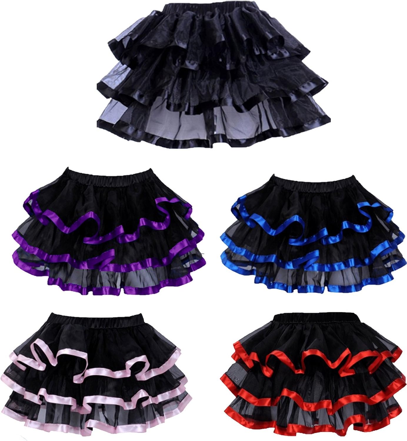 Yummy Bee - Tutu Skirt Women - Fancy Dress Costume - Adult Burlesque - Plus Size (Women:22-24, Black), 6XL - Image 3