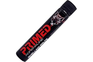 Primed Smelling Salts - Adrenaline | Slim Pocket Capsule with Air Tight No Leak Lid | Football Hockey Weightlifting | Wake Up | Gaming | Ammonia Inhalant | Intermediate Strength