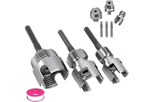 Muaoush 3PCS PVC Pipe Threader Kit - Dual-Function Internal & External Pipe Threading Tool for 1/2"& 3/4" & 1" PVC/Plastic Pipes