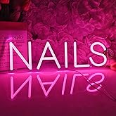 Britrio LED NAILS Neon Sign Light Pink Nails Spa Beauty Salon Studio LED Wall Art Decor Sign for Business Stores Logo Barber Shops Indoors Nail Tech Gift 5V USB Powered with Dimmer Switch 15.75 IN