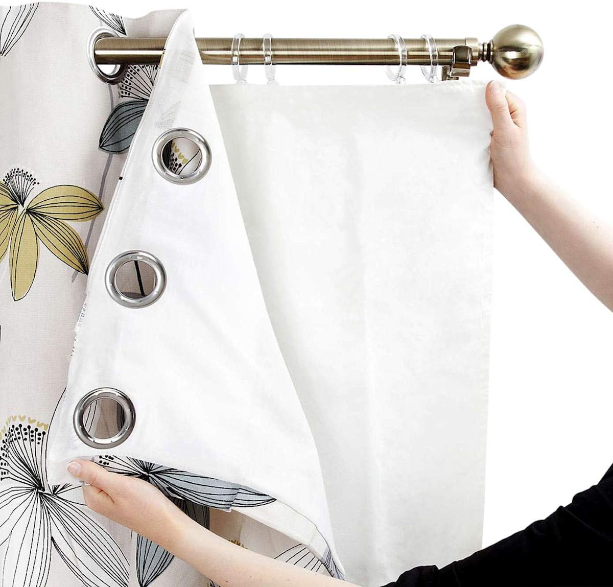 rejuvopedic SRC EYELET 46" width x 90" drop, Blackout Thermal Curtain Lining For Eyelet Curtains