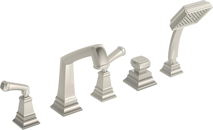 Symmons Srt 4272 Stn Oxford 2 Handle Deck Mount Roman Tub Faucet