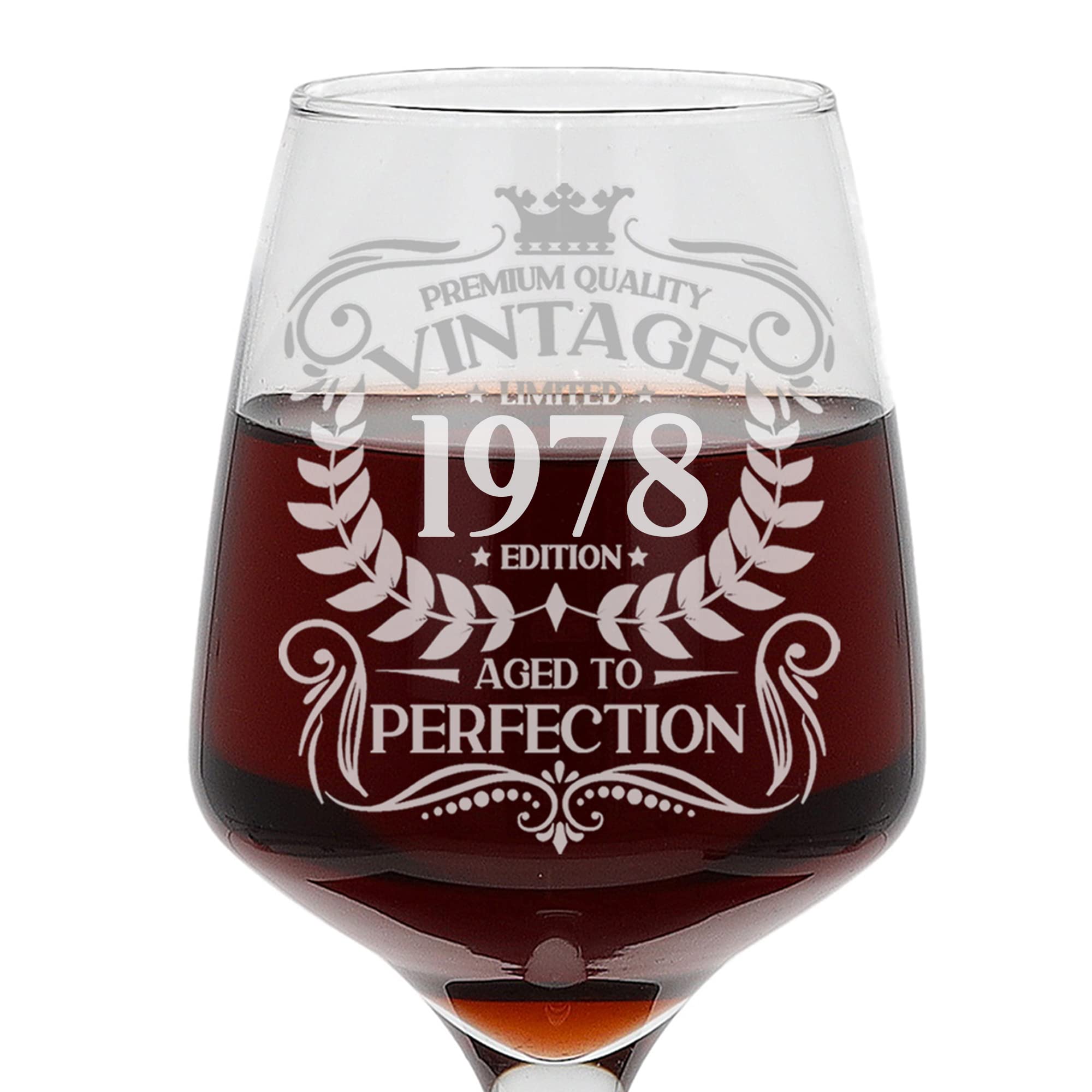 Always Looking Good 48th Birthday Gift Vintage 1978 Aged to Perfection Engraved Large Wine Glass Present for 48 Year Old Etched 400ml Wine Glass