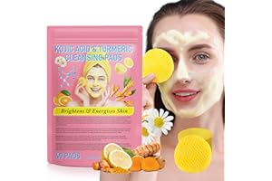 A R B C R N Turmeric Cleansing Pads,Kojic Acid and Turmeric Cleansing Pads for Face and Body 40 PCS,Balance Skin Oil And Water