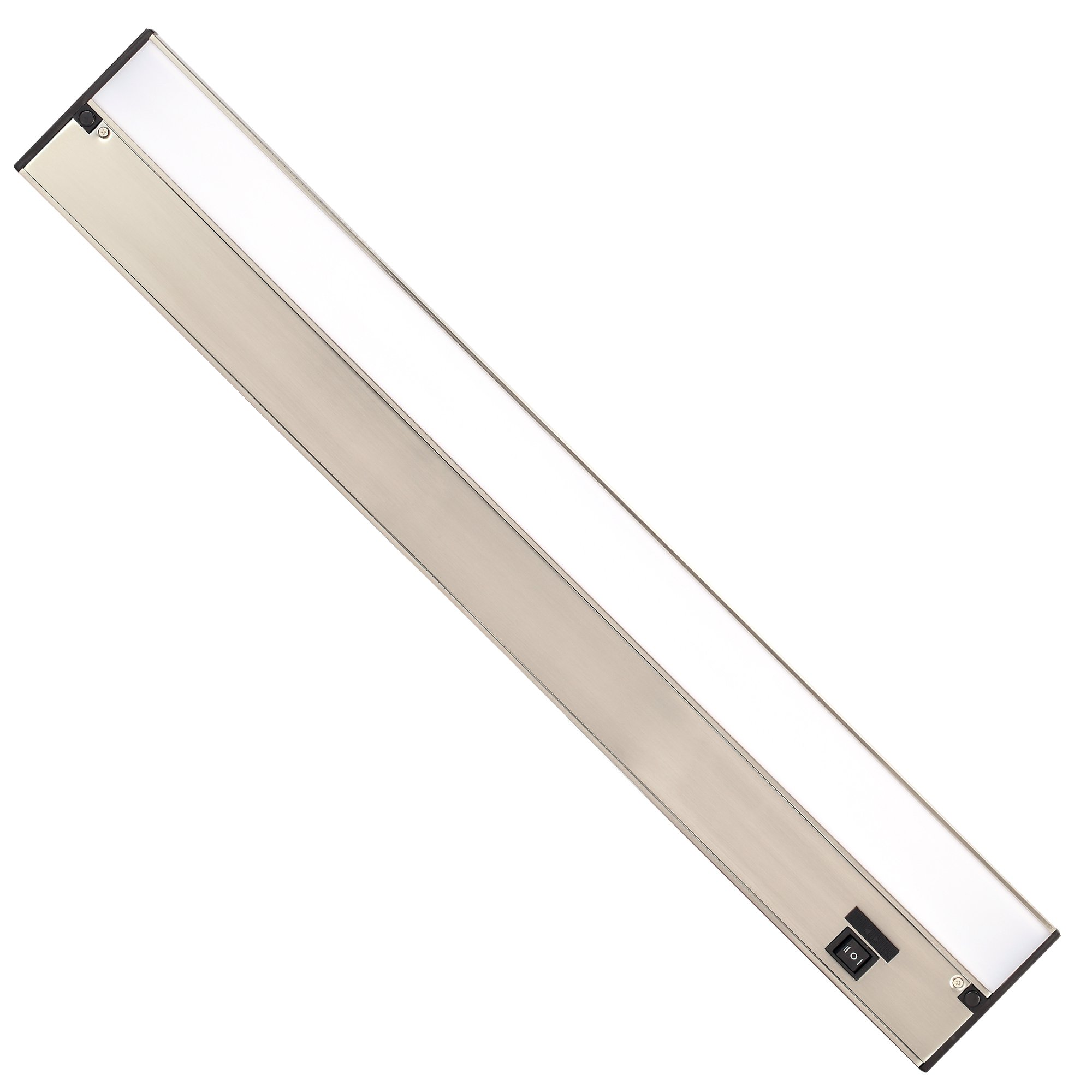 GetInLight 3 Color Levels Dimmable LED Under Cabinet Lighting with ETL Listed, Warm White (2700K), Soft White (3000K), Bright White (4000K), Brushed Nickel Finished, 24-inch, IN-0210-3-SN