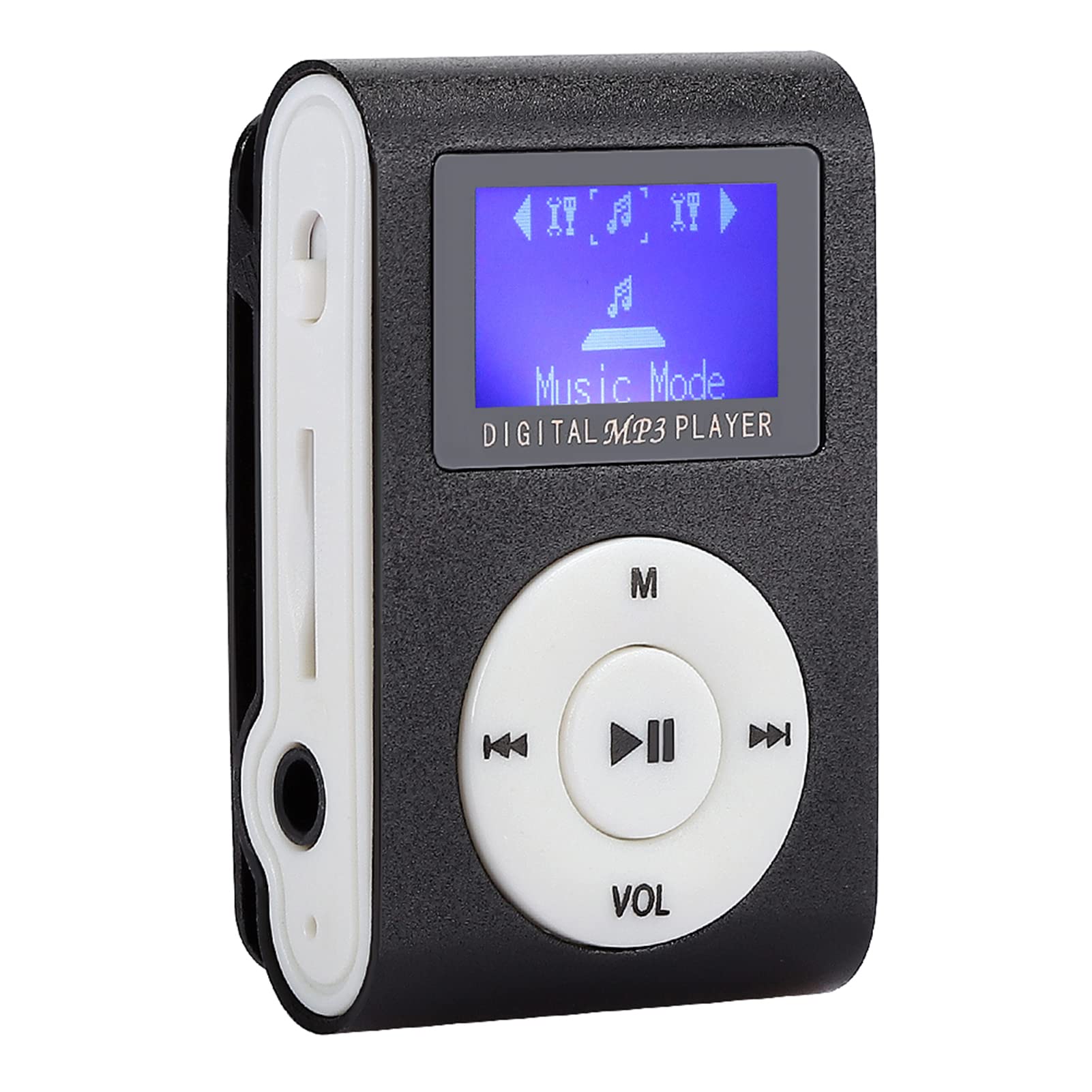 Quran Mp3 Player 128gb Music Mini Mp3 6×6×5 0.8inch Lcd Screen Mini Portable Mp3 Music Player Metal Mini Clip Mp3 Support Memory Card with 3.5mm Earphone