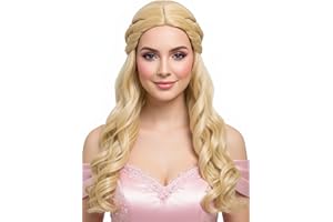 ZGXYZXMY Blonde Wavy Wig for Women Long Blonde Curly Wigs Princess Queen Wig for Halloween Costume Cosplay Movie Party