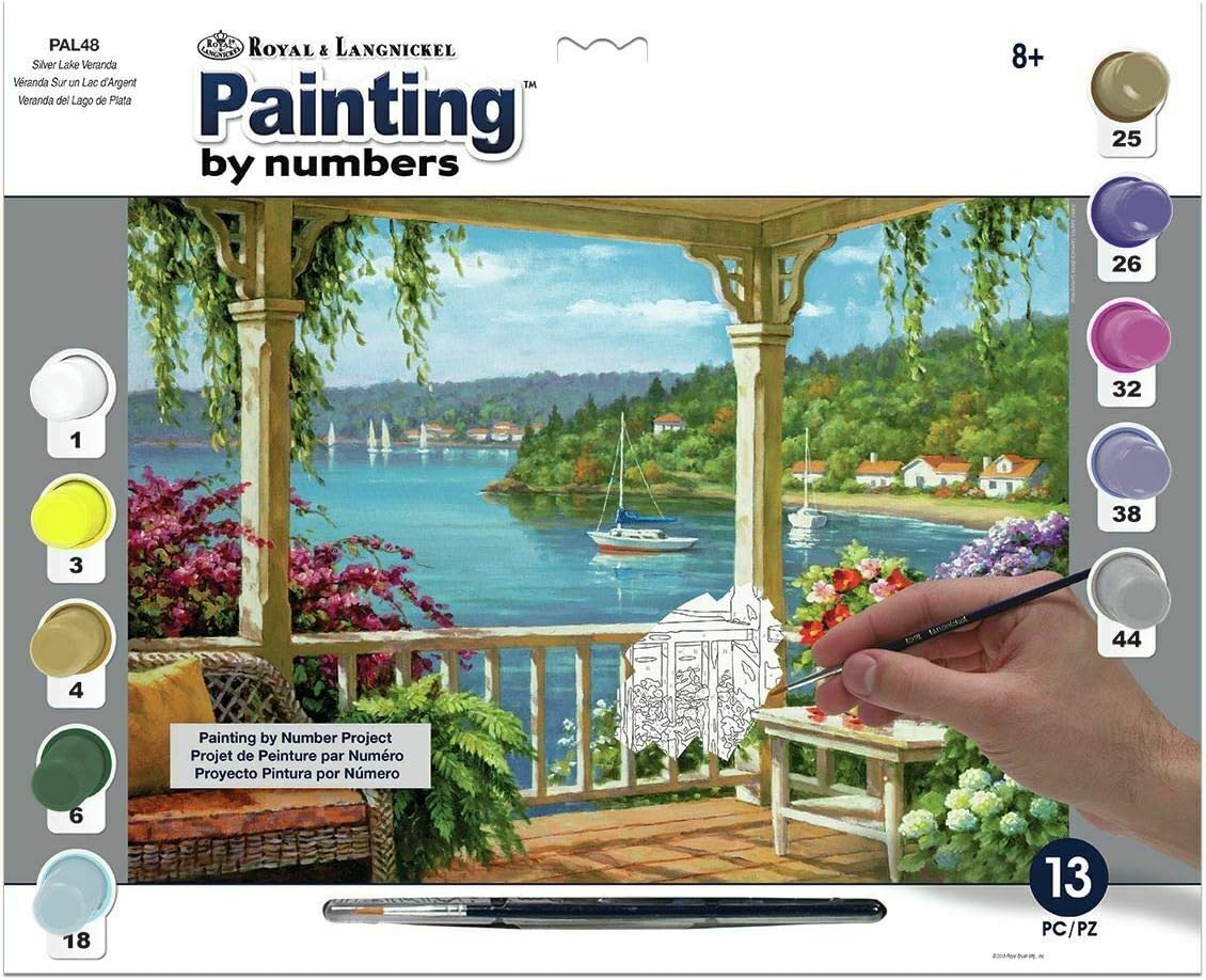 Royal & Langnickel Silver Lake Veranda Painting By Numbers Adults