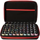 ZORETCO Alcohol Ink Storage Case,60 Bottles Miniature Paint Organizer with Foam Bases and Inner Storage Pocket (Ink not Included)