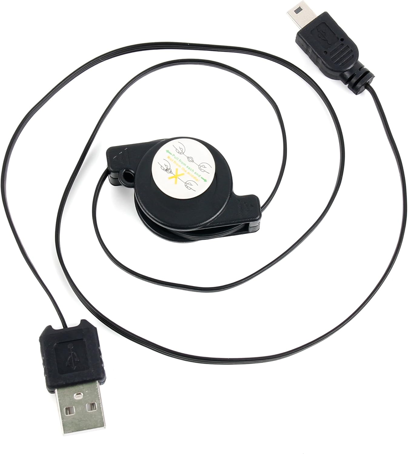 DURAGADGET Mini USB Retractable Data Transfer Sync Cable