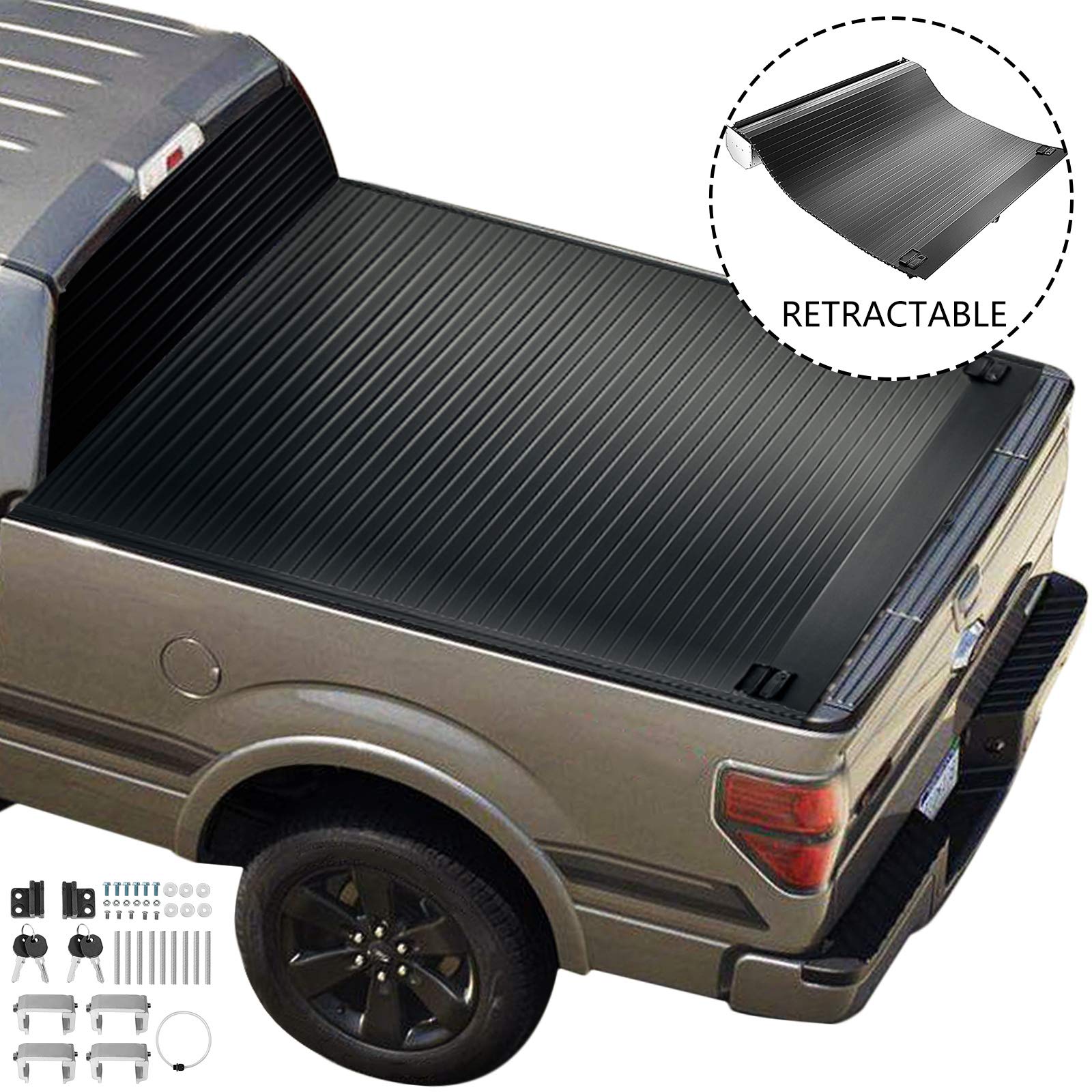 VEVOR Truck Bed Cover for 20102021 Ford F150, Tonneau Cover Fits 5