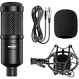 Aokeo AK-60 Professional Condenser Microphone, Music Studio MIC Podcast Recording Microphone Kit with Stand Shock Mount for P