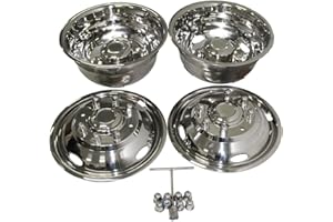 XIUHUA 17 Inch Stainless Steel Wheel Simulators for 2005-2020 Ford F350 Dually Wheel