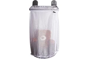Hanging Laundry Hamper with Suction Cups,Foldable. Space-Saving Design for Large-Capacity, Ventilated Storage in Bathrooms an