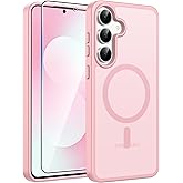 FNTCASE for Samsung-Galaxy S25 FE Case: Magnetic Translucent Matte Military Grade Drop Proof Protection Cell Phone Cover - Sl