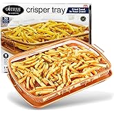 Gotham Steel Air Fryer Tray, Air Fry Basket for Oven, 2 Piece Nonstick Copper Crisper Tray, Air Fry for Convection Oven, Also