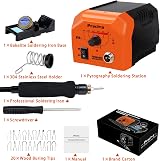 Preciva Wood Burning Pyrography Kit 40W 250-750°C 20 Tips Soldering Station view 7