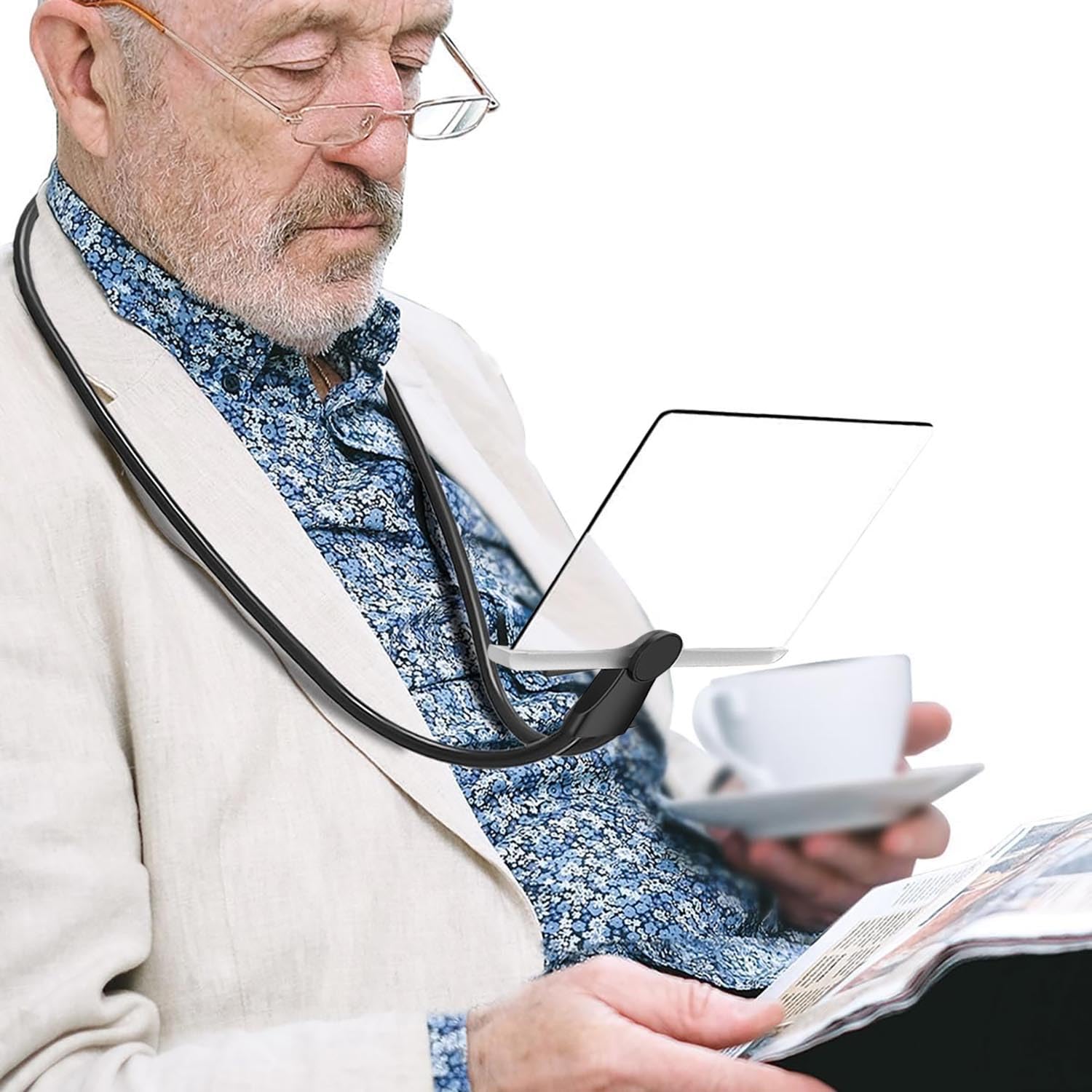 5X Magnifying Glasses,Full Page Magnifier for Reading with Aging Eyes,9"x6" Large Flexible Gooseneck Hands Free Magnifying Glass Sheet for Books,Cross Stitch,Craft Work,Small Prints,Low Version