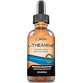 SBR Nutrition Liquid L-Theanine Drops | All Natural, Vegan, Alcohol Free, Non-GMO | for Sleep Aid, Calm, Relaxation, Focus Without Drowsiness | Synergistic with Coffee or Caffeine
