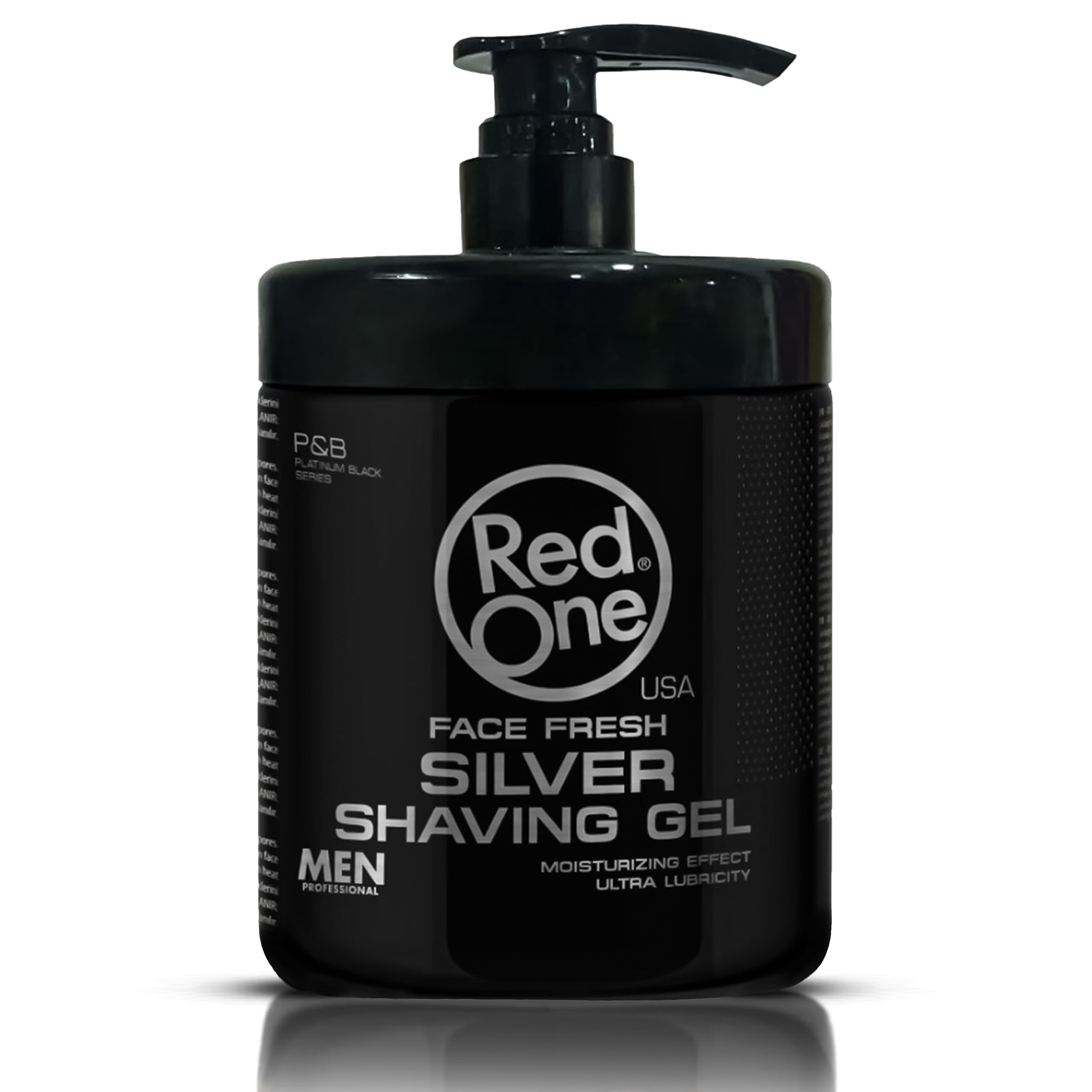 Redone Shaving Gel 1000 ml (Silver) – Transparent No Foam Shaving Gel for Men | Ideal for Contours, Precise Beard Shaping & Smooth Shaves | Professional Barber Quality