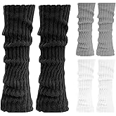 WILLBASIC Leg Warmers 3 Pairs Costume Accessories for Women, Women's Heavy Soft Extra Long Leg Warmers