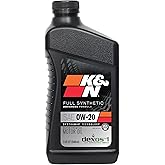 K&N Motor Oil: 0W-20 Synthetic Engine Oil: Premium Protection, High Mileage, 1 Quart