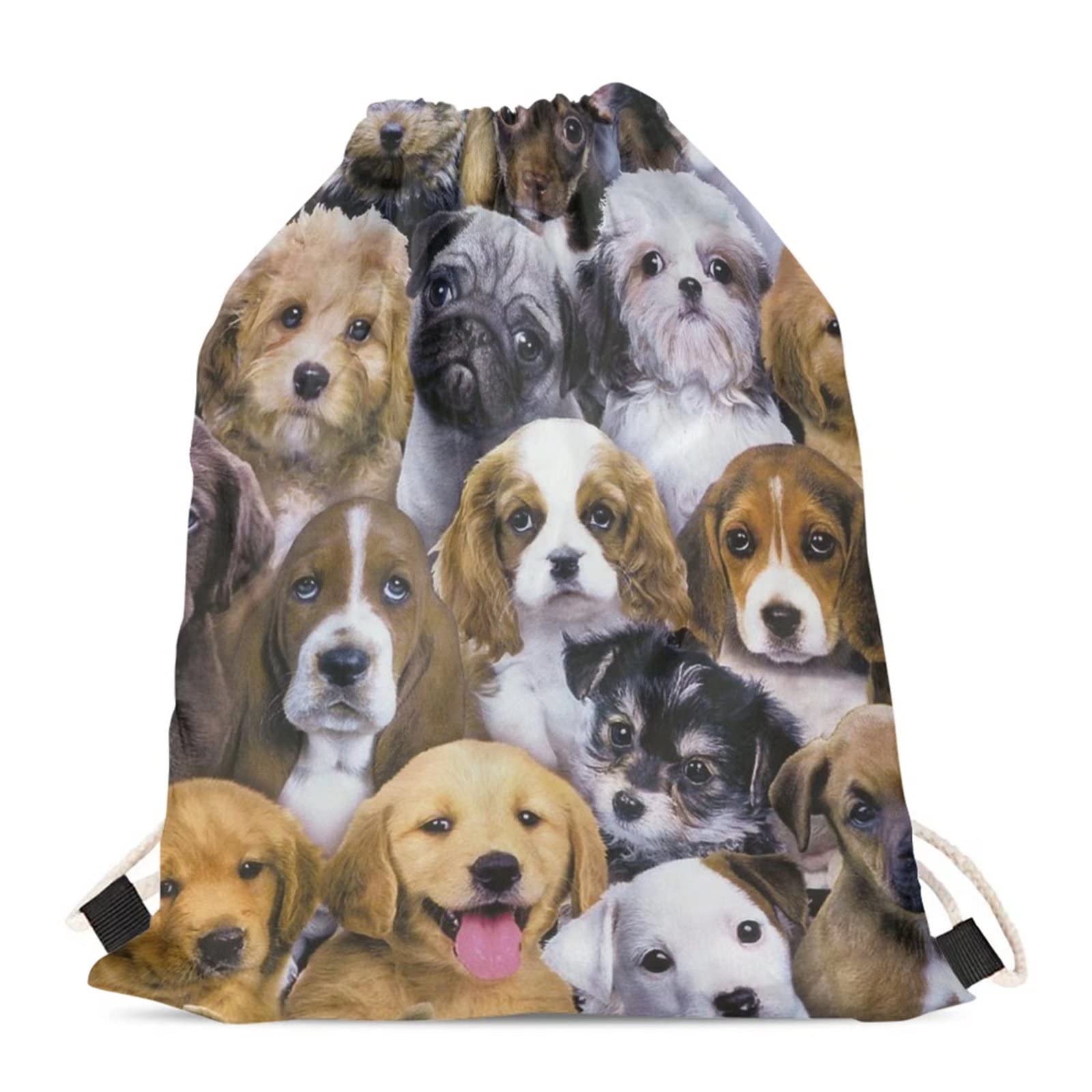 BYCHECAR Cute Dog Swim Bags for Kids Girls Pe Bag School Bookbag,Childrens Drawstring Pouch Women Sport Travel Gym Sack Boys Waterproof