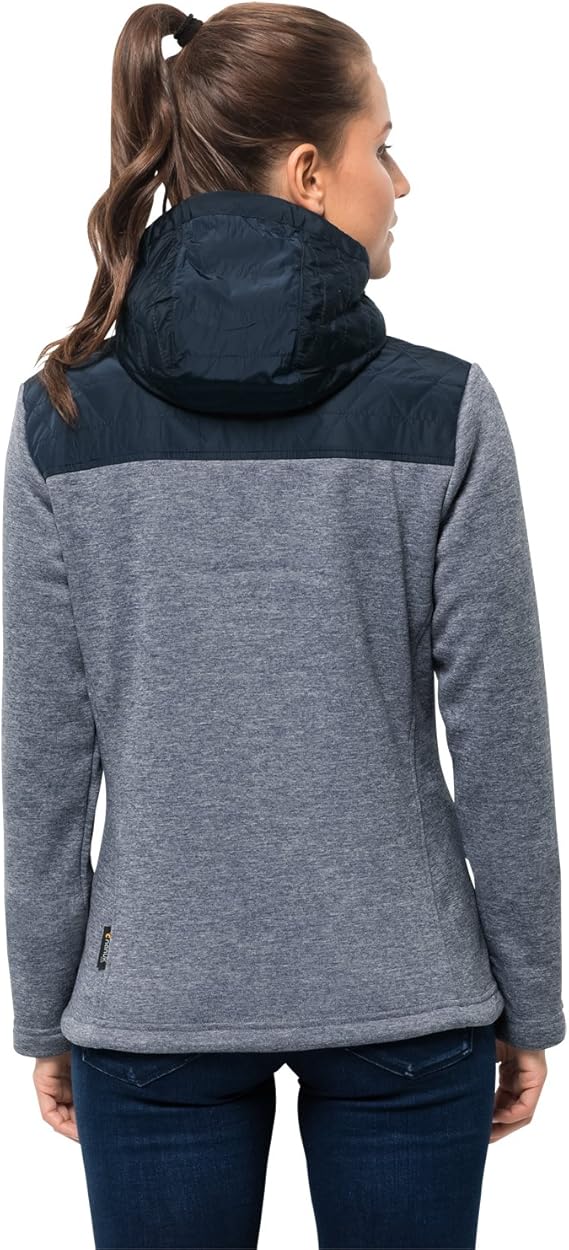 Jack Wolfskin 狼爪 Pacific Sky 女式保暖抓绒连帽夹克 L码3.4折.23 海淘转运到手约¥392