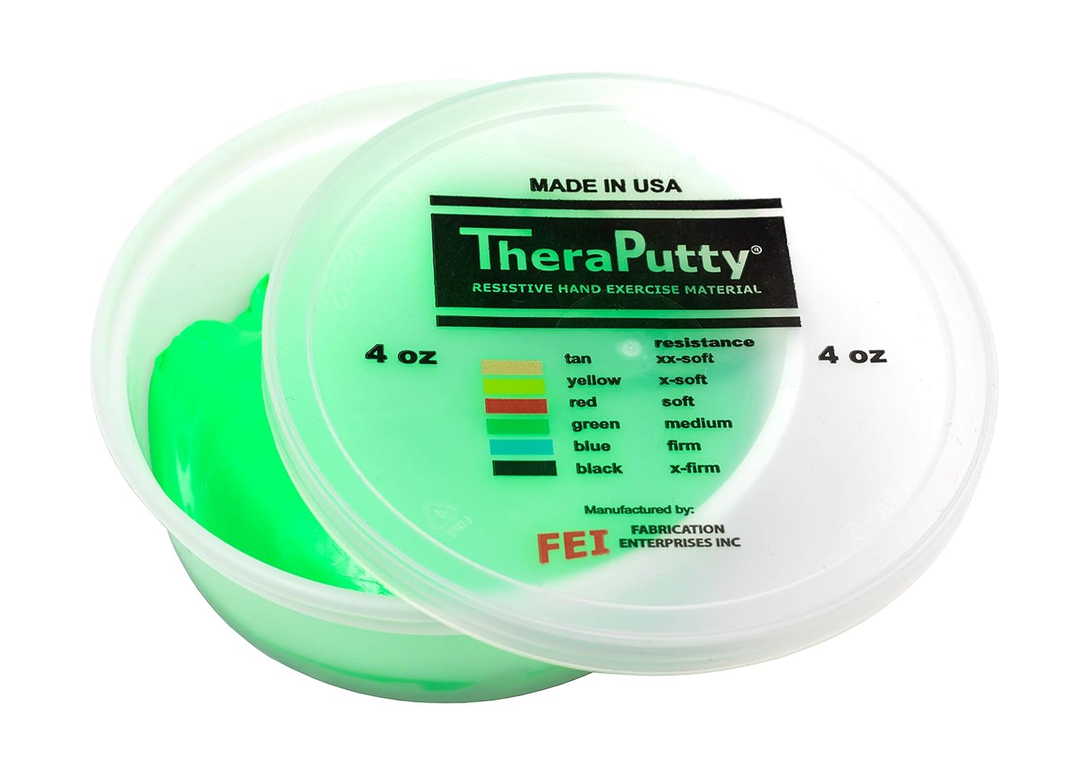 CanDo TheraPutty Standard Exercise Putty, Green: Medium, 4 oz: Industrial & Scientific