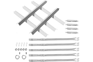 COGRICHBF 463448021 Grill Replacement Parts for Charbroil Performance 5 Burner 463448021 463451022 463450022 463449021 463455021, 4 Burner 463365021, G325-0002-W1 Heat Plate, G327-2100-W1 Burner, Crossover Tube