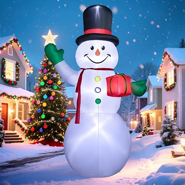 DAWDIX 15FT CHRISTMAS DECOR INFLATABLE SNOWMAN, BLOW UP...