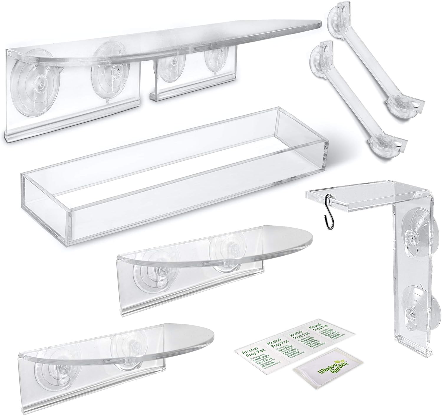 Window Garden Veg Ledge Shelf Starter Pack Bundle - Grow The Indoor Garden of Your Dreams. Create a Gorgeous Flower Window Decor, or an Edible Microgreen Herb Garden or Start Seeds for The Outdoors.