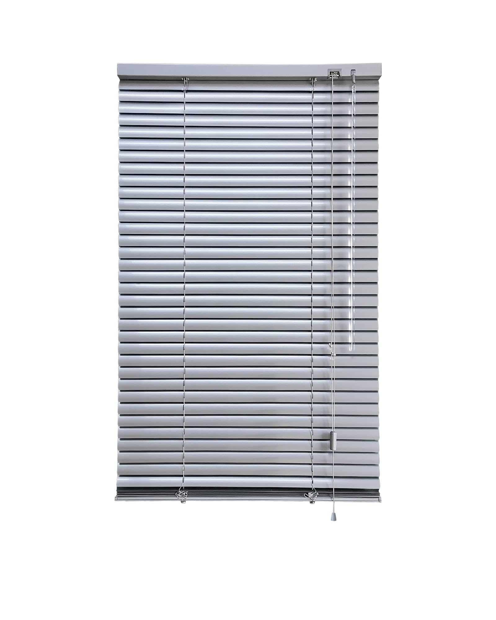 iYueMps Aluminium Venetian Blinds for Clamping or Dirlling Window Blinds Strong Trimmable Easy Fit 25mm Slat for Home, Office, Bathroom, Bedroom, Living Room, Kitchen (Silver Grey, 70cm x 160cm)
