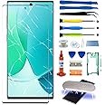 Original Samsung Galaxy Note 10 Front Screen Glass Replacement Outer Glass Screen 6.3 inch incl Waterpoof Frame Adhesive,Repair Glue and Lamp Tool Kit N970 Series (No Digitizer,No LCD)